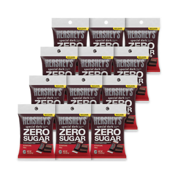 Hershey®'s Miniatures Special Dark Sugar-Free Chocolate, 3 oz Bag, 12 Bags/Carton, Ships in 1-3 Business Days (GRR24601030) Each