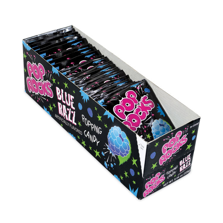 POP ROCKS® Sugar Candy, Blue Raspberry, 0.33 oz Pouches, 24/Carton, Ships in 1-3 Business Days (GRR20900230) Each