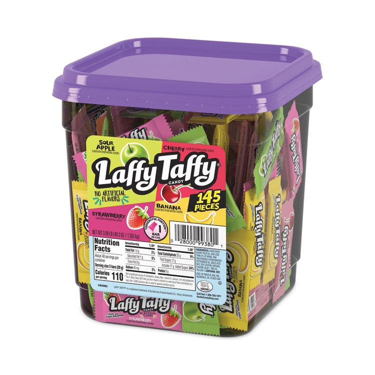 Nestlé® Laffy Taffy, Assorted Flavors, 3.08 lb Tub, 145 Wrapped Pieces/Tub, Ships in 1-3 Business Days (GRR20900119) Each