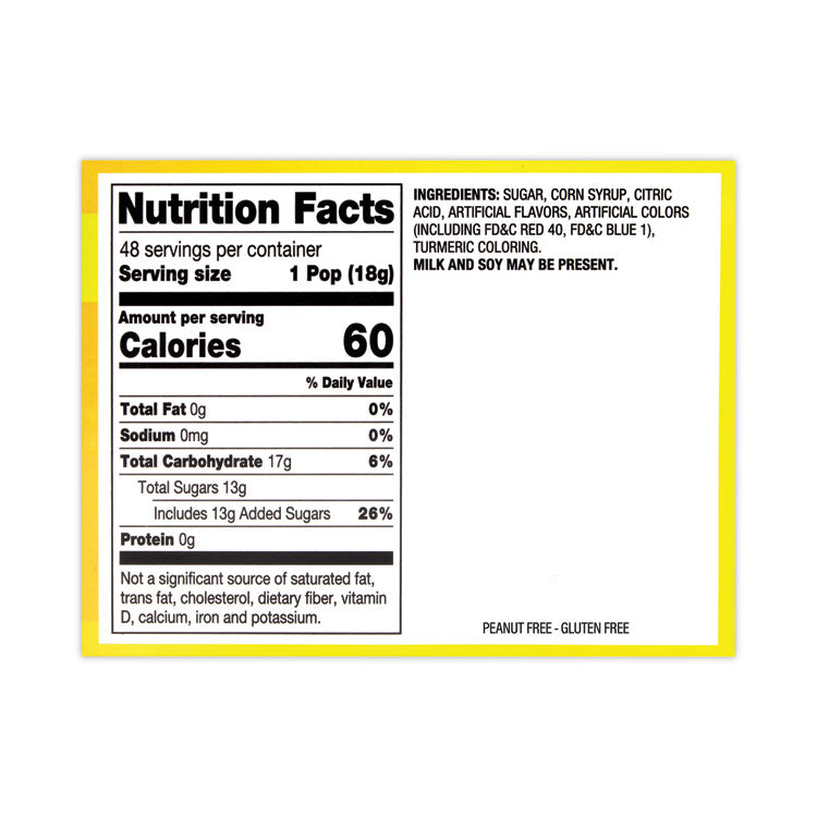 Charms® Sweet and Sour Pop, Assorted Flavors, 0.63 oz, 48/Carton,  Ships in 1-3 Business Days (GRR20900128) Each