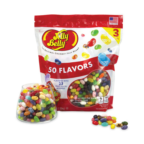 Jelly Belly® 50 Flavors Jelly Beans Assortment, 3 lb Standup Bag, Ships in 1-3 Business Days (GRR22000020)