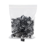 Universal® Binder Clip Zip-Seal Bag Value Pack, Mini, Black/Silver, 144/Pack (UNV10199VP) Pack of 144
