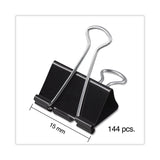 Universal® Binder Clip Zip-Seal Bag Value Pack, Mini, Black/Silver, 144/Pack (UNV10199VP) Pack of 144