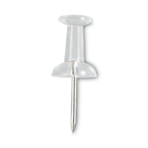 Universal® Clear Push Pins, Plastic, Clear, 0.38", 400/Pack (UNV31306)