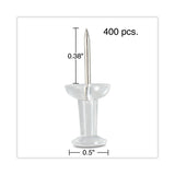 Universal® Clear Push Pins, Plastic, Clear, 0.38", 400/Pack (UNV31306)