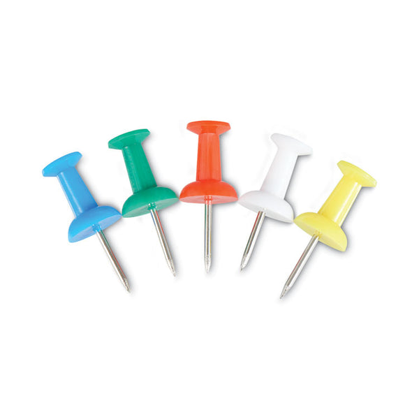 Universal® Colored Push Pins, Plastic, Assorted, 0.38", 400/Pack (UNV31314)