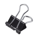 Universal® Binder Clips with Storage Tub, Small, Black/Silver, 40/Pack (UNV11140) Pack of 40