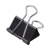 Universal® Binder Clips with Storage Tub, Medium, Black/Silver, 24/Pack (UNV11124) Pack of 24