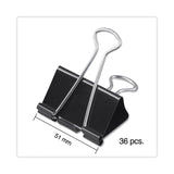 Universal® Binder Clip Zip-Seal Bag Value Pack, Large, Black/Silver, 36/Pack (UNV10220VP) Pack of 36
