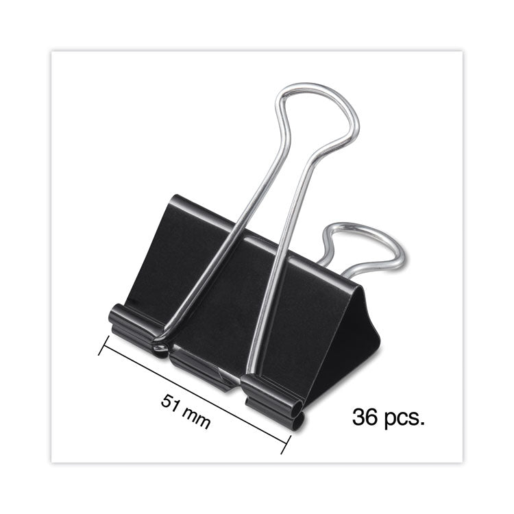 Universal® Binder Clip Zip-Seal Bag Value Pack, Large, Black/Silver, 36/Pack (UNV10220VP) Pack of 36