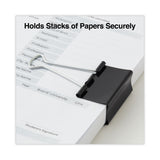 Universal® Binder Clip Zip-Seal Bag Value Pack, Large, Black/Silver, 36/Pack (UNV10220VP) Pack of 36