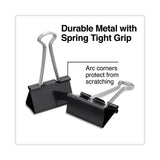 Universal® Binder Clip Zip-Seal Bag Value Pack, Large, Black/Silver, 36/Pack (UNV10220VP) Pack of 36