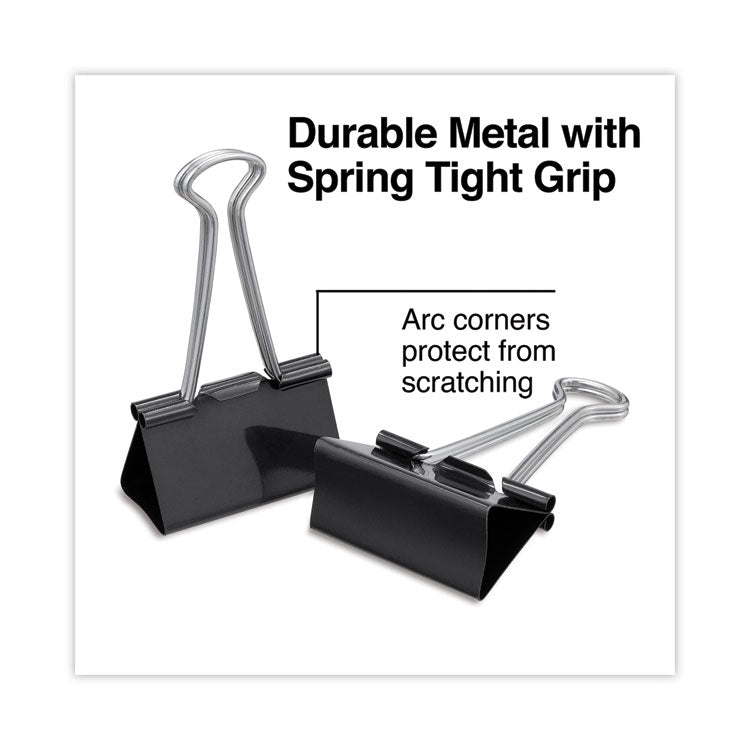 Universal® Binder Clip Zip-Seal Bag Value Pack, Large, Black/Silver, 36/Pack (UNV10220VP) Pack of 36