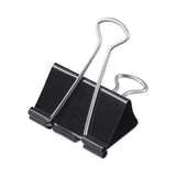 Universal® Binder Clip Zip-Seal Bag Value Pack, Large, Black/Silver, 36/Pack (UNV10220VP) Pack of 36