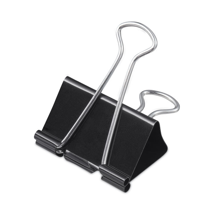 Universal® Binder Clip Zip-Seal Bag Value Pack, Large, Black/Silver, 36/Pack (UNV10220VP) Pack of 36