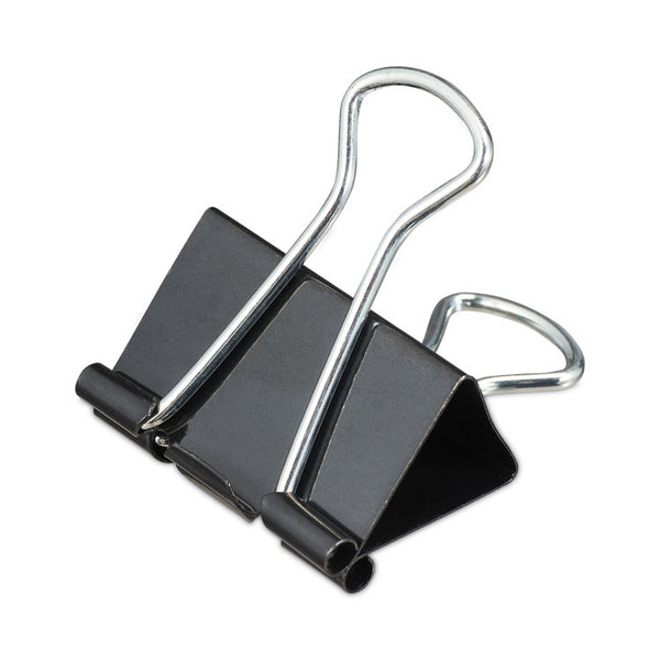 Universal® Binder Clips, Medium, Black/Silver, 12/Box (UNV10210)