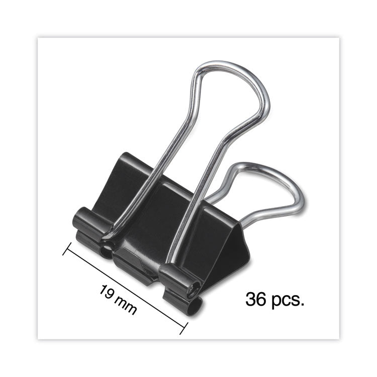 Universal® Binder Clips Value Pack, Small, Black/Silver, 36/Box (UNV10200VP3) Pack of 36