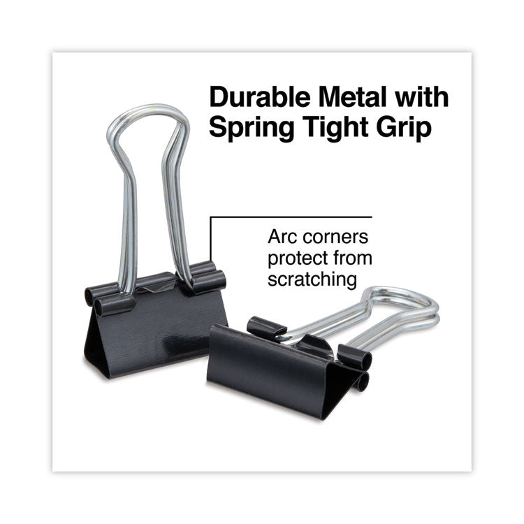 Universal® Binder Clip Zip-Seal Bag Value Pack, Small, Black/Silver, 144/Pack (UNV10200VP) Pack of 140