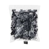 Universal® Binder Clip Zip-Seal Bag Value Pack, Small, Black/Silver, 144/Pack (UNV10200VP) Pack of 140
