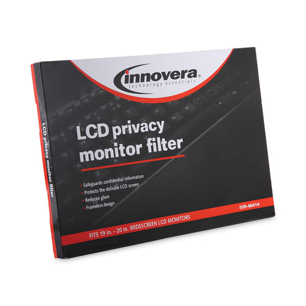 Innovera® Premium Antiglare Blur Privacy Monitor Filter for 19" to 20" Widescreen Flat Panel Monitor, 16:10 Aspect Ratio (IVR46414) Each