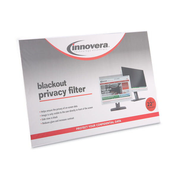 Innovera® Blackout Privacy Filter for 22" Widescreen Flat Panel Monitor, 16:10 Aspect Ratio (IVRBLF22W) Each