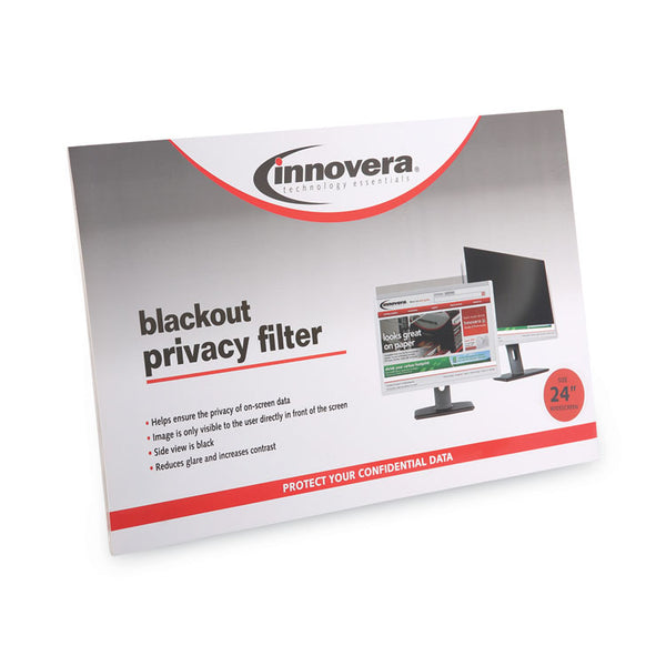 Innovera® Blackout Privacy Filter for 24" Widescreen Flat Panel Monitor, 16:10 Aspect Ratio (IVRBLF24W)