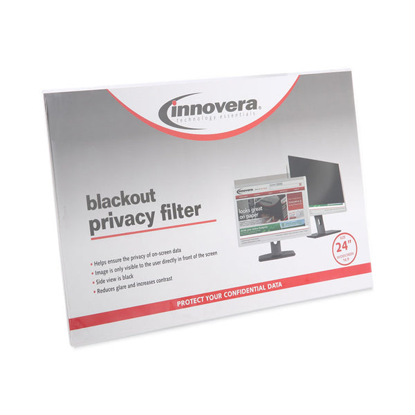 Innovera® Blackout Privacy Filter for 24" Widescreen Flat Panel Monitor, 16:9 Aspect Ratio (IVRBLF24W9)