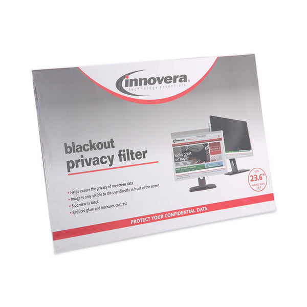 Innovera® Blackout Privacy Monitor Filter for 23.6" Widescreen Flat Panel Monitor, 16:9 Aspect Ratio (IVRBLF236W) Each