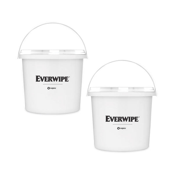 Everwipe™ High Volume Wet Wipe Centerpull Resealable Bucket , 12 x 12 x 12, White, 2/Carton (TRK192811)