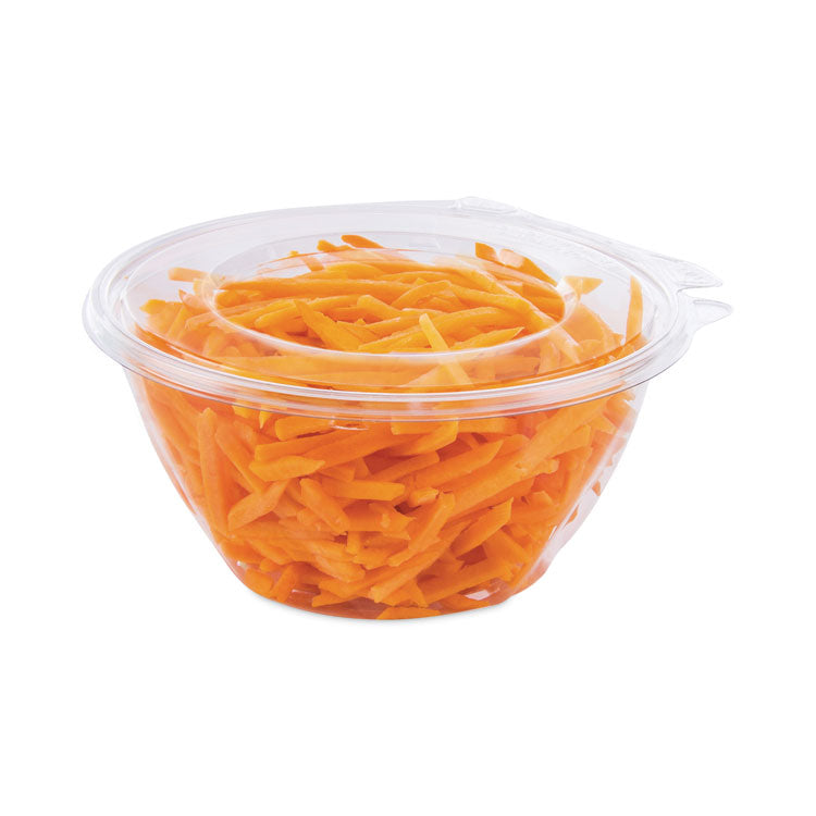 Dart® Tamper-Resistant, Tamper-Evident Bowls with Flat Lid, 32 oz, 7" Diameter x 3.2"h, Clear, Plastic, 150/Carton (DCCCTR32BF) Case of 150