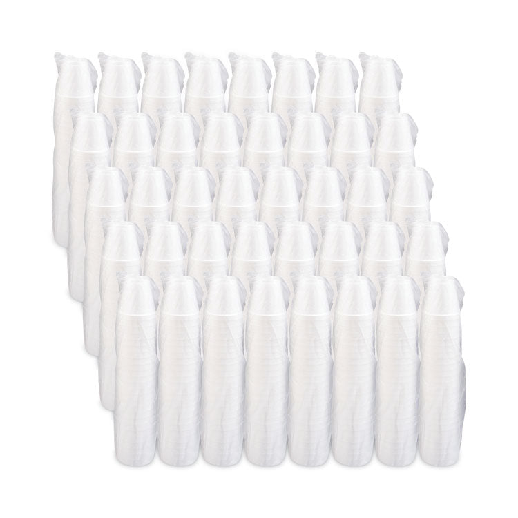 Dart® Foam Drink Cups, 8 oz, White, 25/Bag, 40 Bags/Carton (DCC8J8)