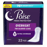 Poise® Fresh Protection™ Overnight Bladder Control Pad 5.3 Inch Length Heavy Absorbency Sodium Polyacrylate Core One Size Fits Most (1224724_CS) 44/CS