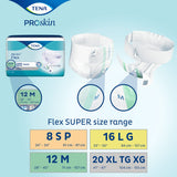 TENA® ProSkin™ Flex Super Unisex Adult Incontinence Belted Undergarment Size 20 Disposable Heavy Absorbency (718449_PK) 1/PK