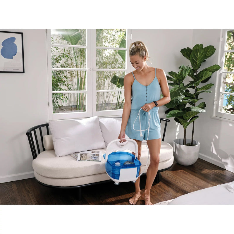HoMedics® Salt-N-Soak Pro Foot Bath with Heat Boost Blue / White Plastic (1253808_CS) 2/CS