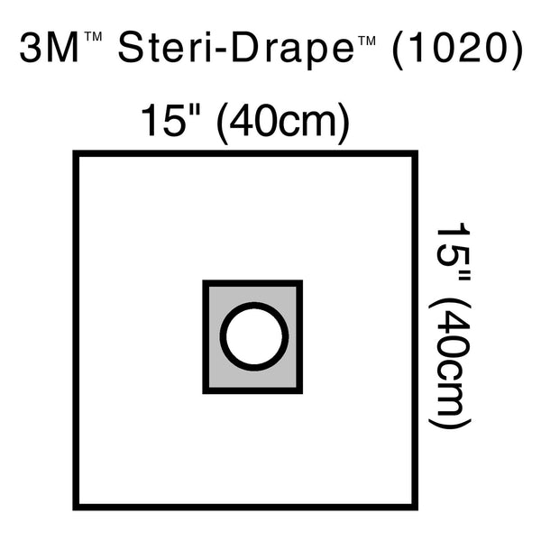 3M™ Steri-Drape™ EENT Drape Small Drape with Aperture 15 W X 15 L Inch Sterile (5717_EA) 1/EA