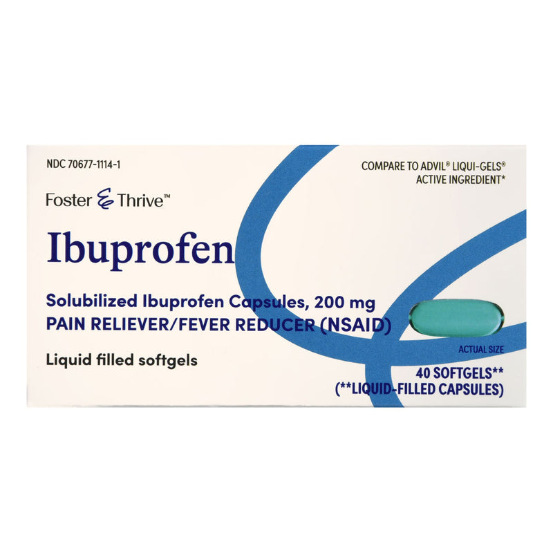 Foster & Thrive™ Pain Relief 200 mg Strength Ibuprofen Capsule 40 per Bottle (1238985_BT) 1/BT