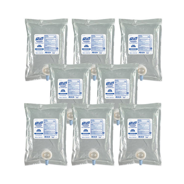 PURELL® Advanced E3-Rated Instant Gel Hand Sanitizer, 1,000 mL Refill, Fragrance-Free, 8/Carton (GOJ216308)