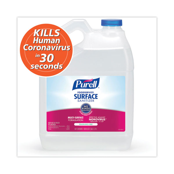 PURELL® Foodservice Surface Sanitizer, Fragrance Free, 1 gal Bottle, 4/Carton (GOJ434104)