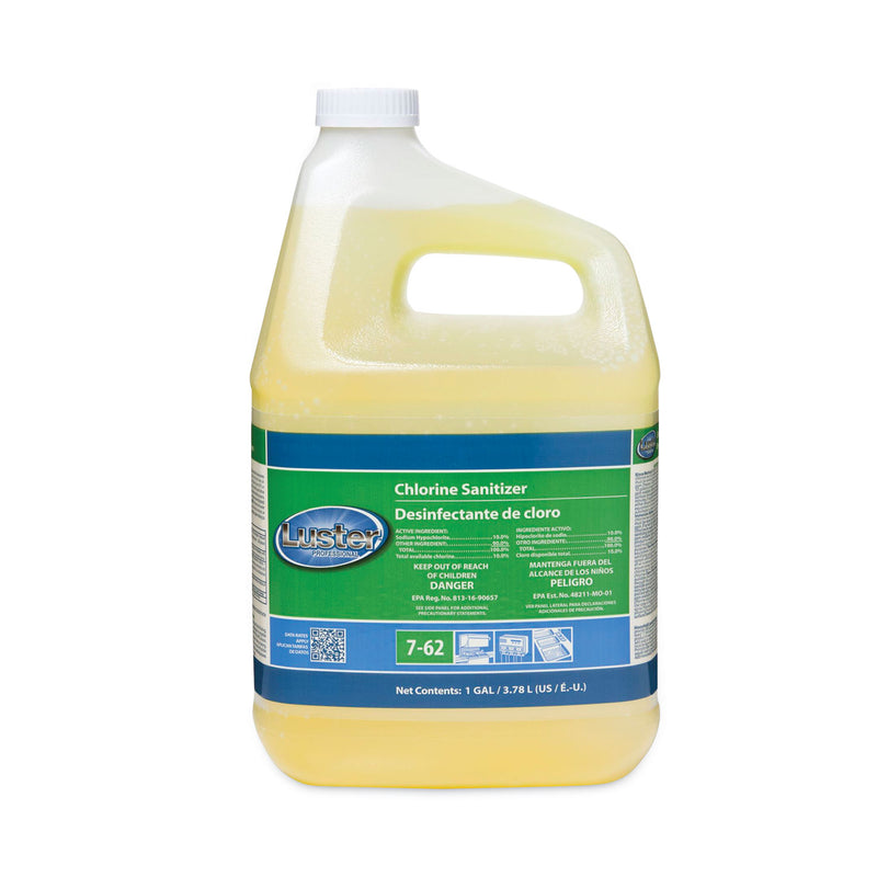 Luster Professional Liquid Chlorine Sanitizer, Chlorine Scent, 1 gal Bottle, 2/Carton (PPL45916) Case of 2