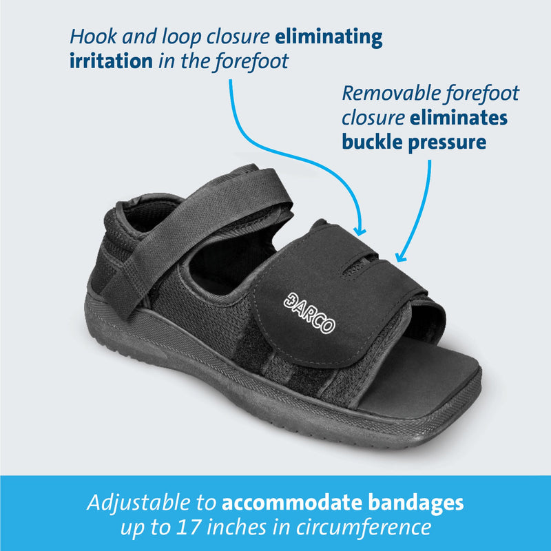MedSurg™ Post-Op Shoe X-Large Male Black (683885_CS) 36/CS