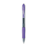 Pilot® G2 Premium Gel Pen, Retractable, Fine 0.7 mm, Purple Ink, Smoke/Purple Barrel, Dozen (PIL31029) 1 Dozen