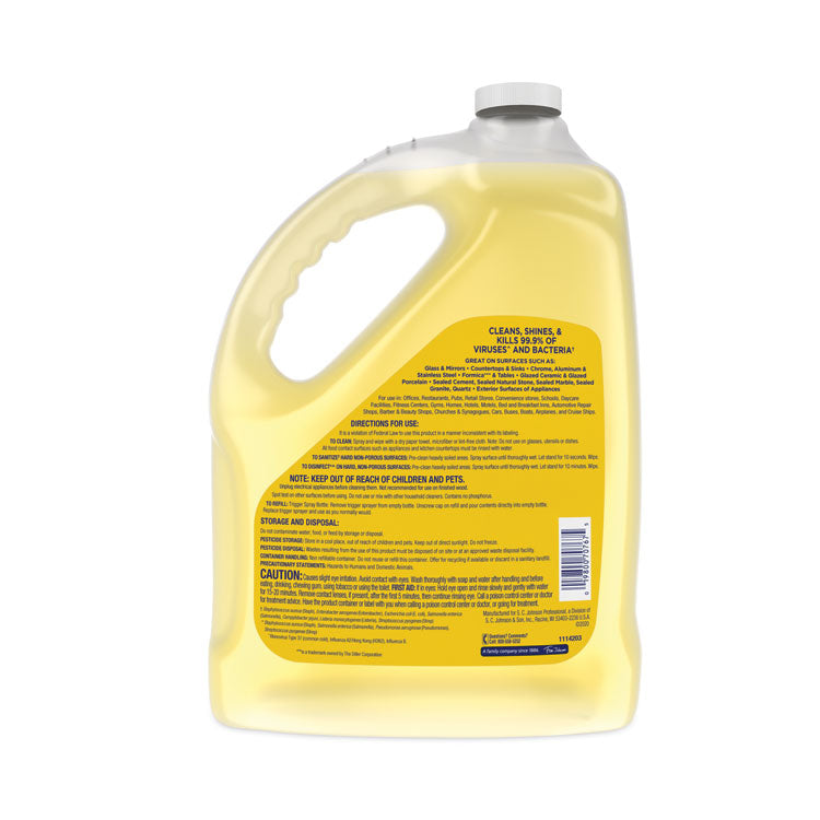 Windex® Multi-Surface Disinfectant Cleaner, Citrus, 1 gal Bottle, 4/Carton (SJN682265) Case of 4