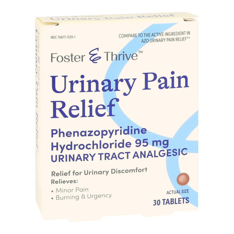 Foster & Thrive™ Urinary Pain Relief 95 mg Strength Phenazopyridine HCL Tablet 30 per Box (1244997_BX) 30/BX