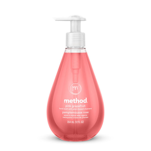 Method® Gel Hand Wash, Pink Grapefruit, 12 oz Pump  Bottle, 6/Carton (MTH00039CT) Case of 6