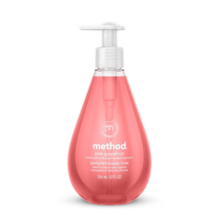 Method® Gel Hand Wash, Pink Grapefruit, 12 oz Pump  Bottle, 6/Carton (MTH00039CT) Case of 6