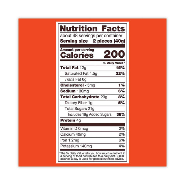 Reese's® King Size Peanut Butter Cups, 2.8 oz Bar, 24 Bars/Carton, Ships in 1-3 Business Days (GRR20901302) Each