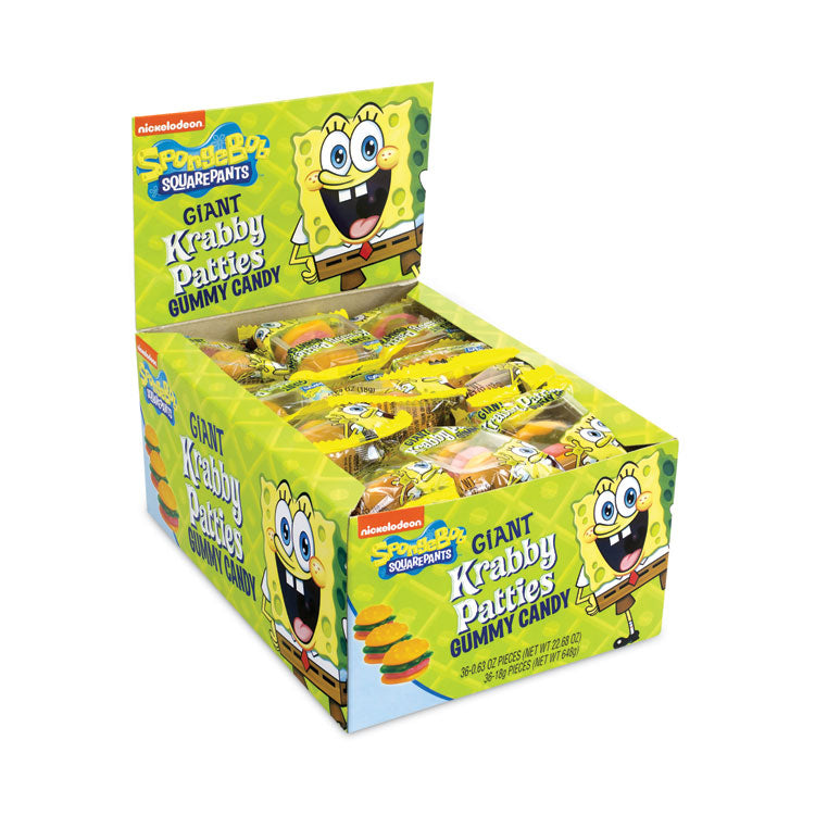 Nickelodeon™ SpongeBob Squarepants Giant Krabby Patties Gummy Candy, 0.63 oz Pack, 36/Carton, Ships in 1-3 Business Days (GRR2500006) Each