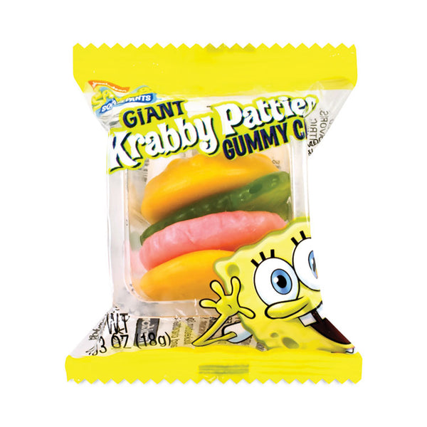 Nickelodeon™ SpongeBob Squarepants Giant Krabby Patties Gummy Candy, 0.63 oz Pack, 36/Carton, Ships in 1-3 Business Days (GRR2500006)