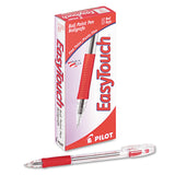 Pilot® EasyTouch Ballpoint Pen, Stick, Fine 0.7 mm, Red Ink, Clear/Red Barrel, Dozen (PIL32003)