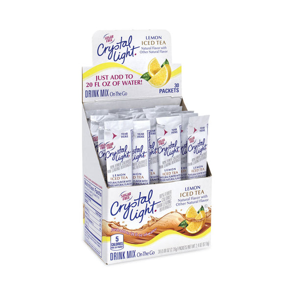 Crystal Light® On-The-Go Sugar-Free Drink Mix, Iced Tea, 0.08 oz Single-Serving Tubes, 30/Box, 2 Boxes/Carton, Ships in 1-3 Business Days (GRR30700159)